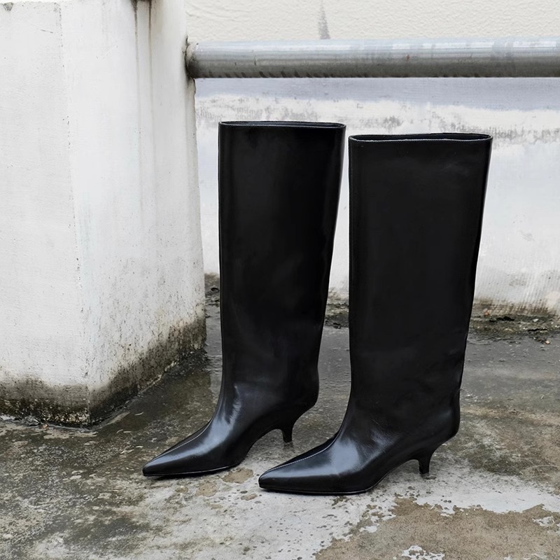 Wide Fit Heels - Женские модные ботинки Kitten Heel Temperament,