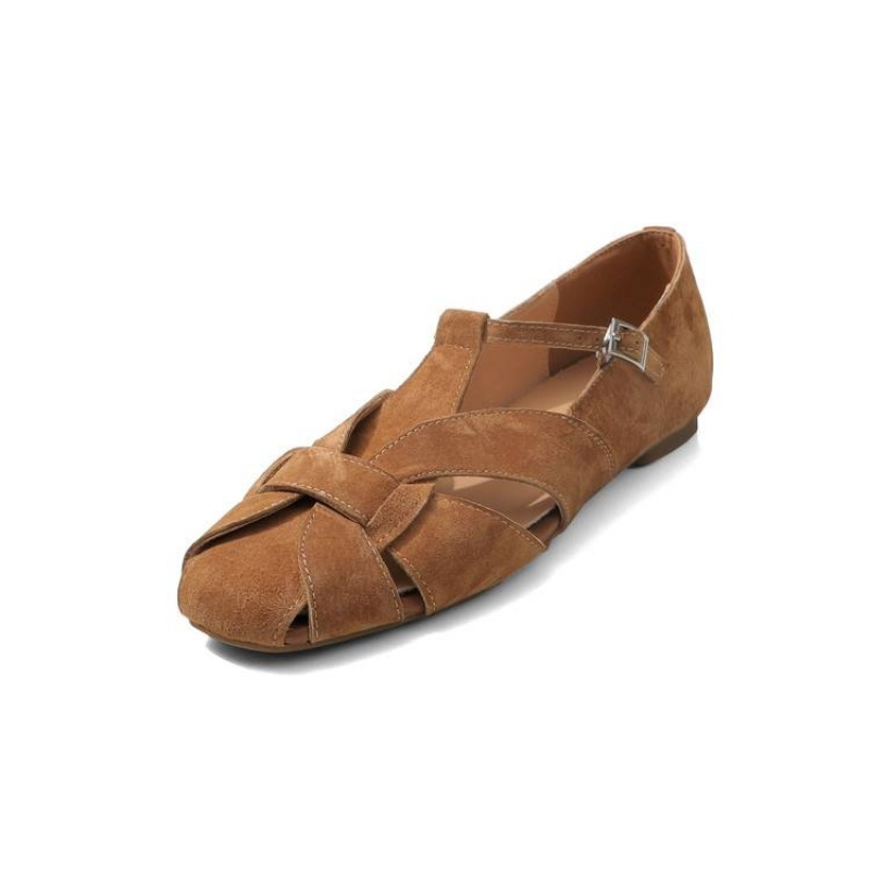 Women'S Shoes In Wide Width - Удобные ретро-сандалии для женщин с квадратным